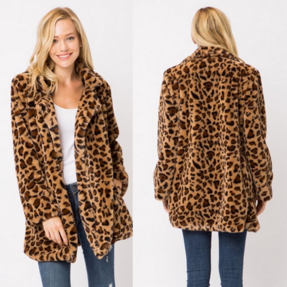 LAST ONE: Leopard Print Coat - Picture 3 of 5